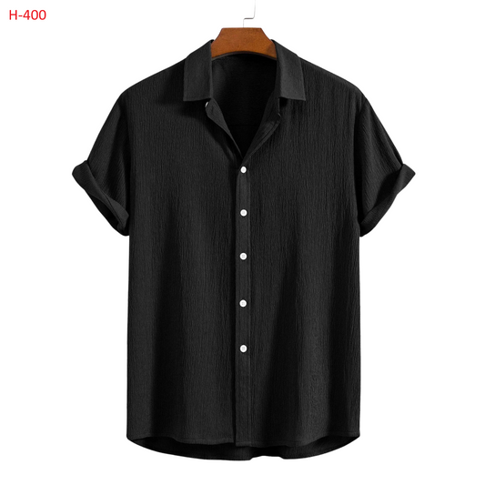 Black Short Sleeved Shirt‌‌‌‌‌| H-400