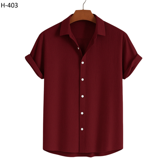 Maroon Colour Short Sleeved Shirt‌‌‌‌‌|H-403