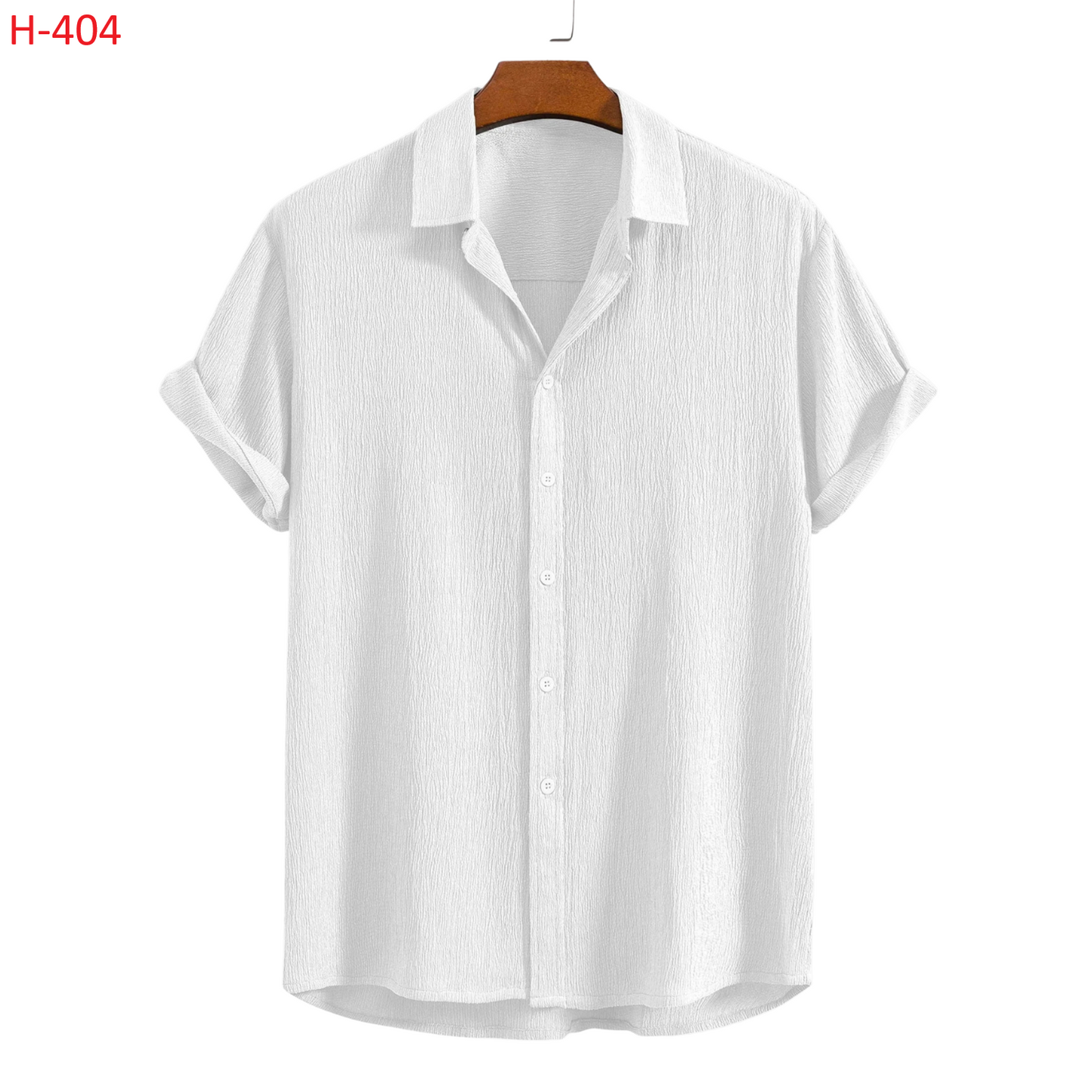 White Color Short Sleeved Shirt‌‌‌‌‌| H-404