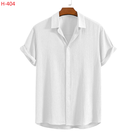 White Color Short Sleeved Shirt‌‌‌‌‌| H-404