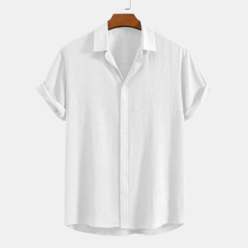 White Color Short Sleeved Shirt‌‌‌‌‌| H-404