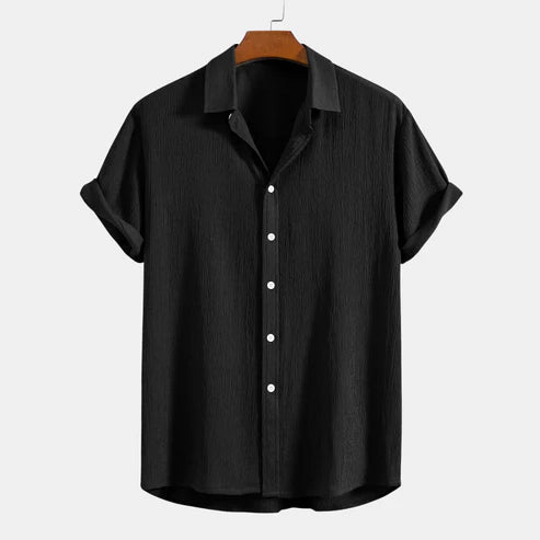 Black Short Sleeved Shirt‌‌‌‌‌| H-400